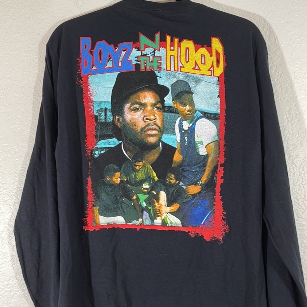 Boyz N The Hood Mens Ice Cube Hooded Sweatshirt Pullover Cotton Black Size M